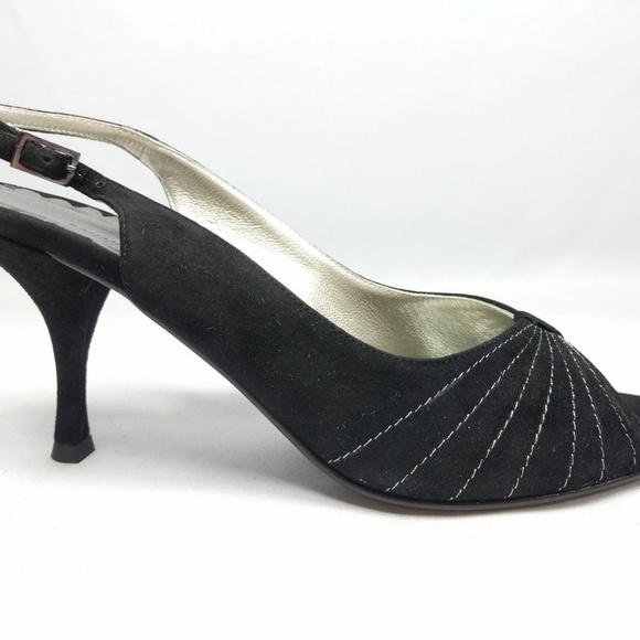 Banana Republic Size 7 Leather Slingback Open Toe - Picture 2 of 8